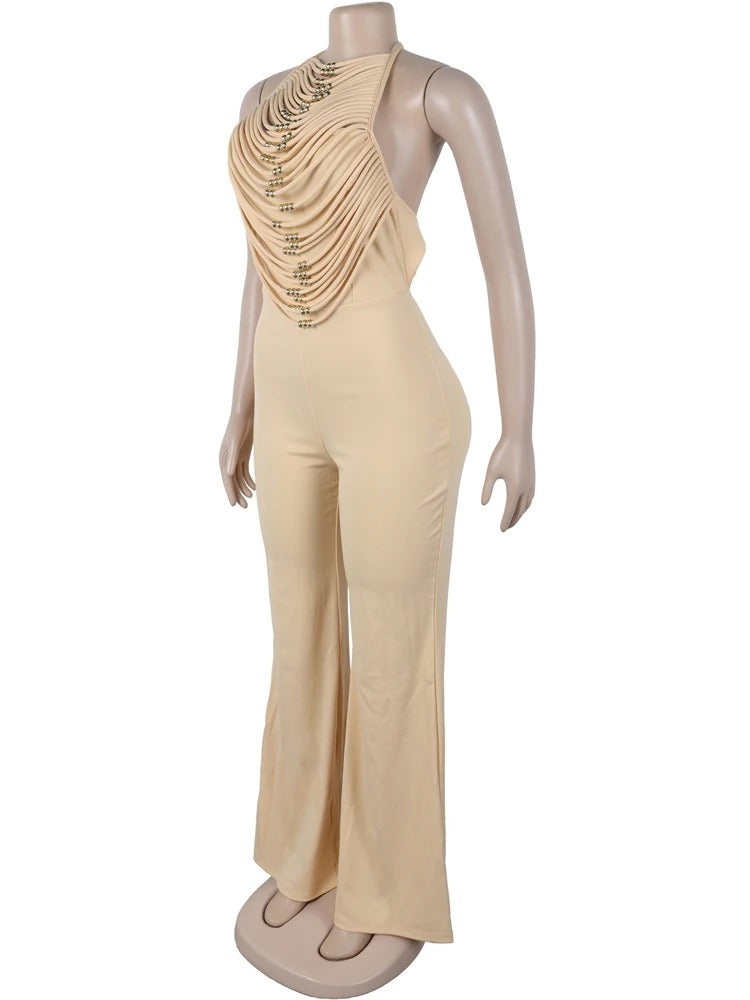 Chic Glamour White Halter Jumpsuit