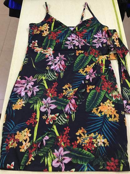 Island Breeze Leaf Print Dress